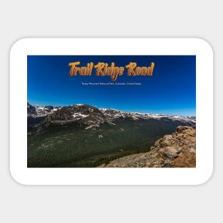 Trail Ridge Road in Rocky Mountain National Park Sticker